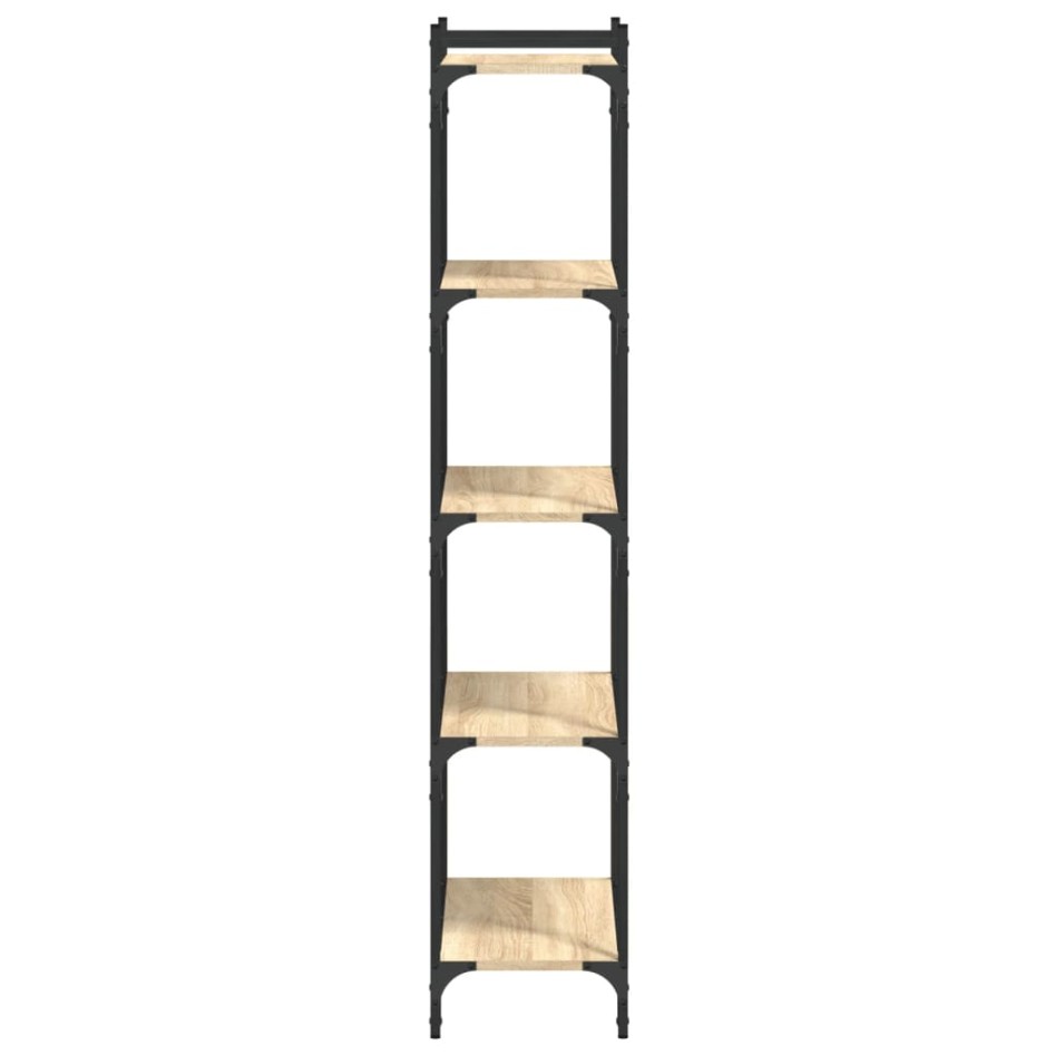 Librería 5 estantes madera ingeniería roble Sonoma 60x30x154