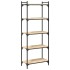 Librería 5 estantes madera ingeniería roble Sonoma 60x30x154