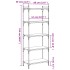 Librería 5 estantes madera ingeniería roble Sonoma 60x30x154