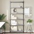 Librería 6 estantes madera ingeniería gris Sonoma 80x30x188