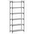 Librería 6 estantes madera ingeniería gris Sonoma 80x30x188