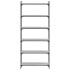 Librería 6 estantes madera ingeniería gris Sonoma 80x30x188