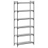 Librería 6 estantes madera ingeniería gris Sonoma 80x30x188