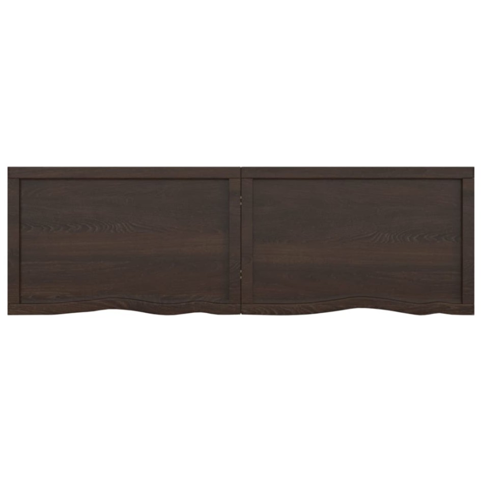 Tablero mesa madera roble tratada marrón oscuro 160x50x(2-6)