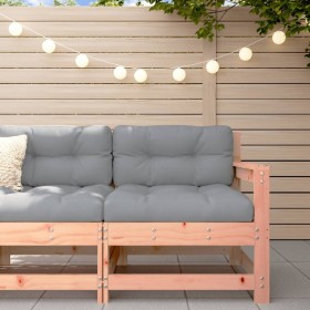 Sofá de esquina de jardín madera maciza