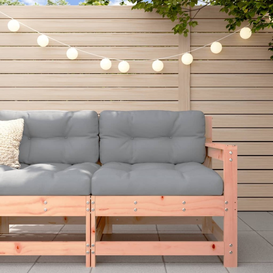 Sofá de esquina de jardín madera maciza