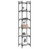 Librería 6 estantes madera ingeniería gris Sonoma 40x30x188