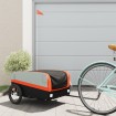 Remolque para bicicleta hierro negro y naranja 45 kg