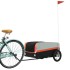 Remolque para bicicleta hierro negro y naranja 45