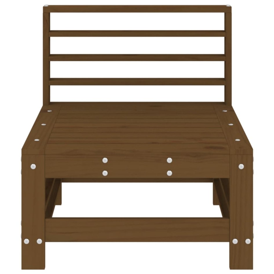 Sofá central de madera maciza de pino marrón