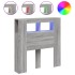 Cabecero LED madera ingeniería gris Sonoma 100x18,5x103,5