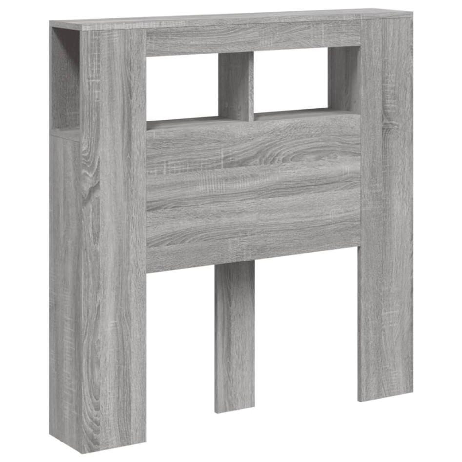Cabecero LED madera ingeniería gris Sonoma 100x18,5x103,5