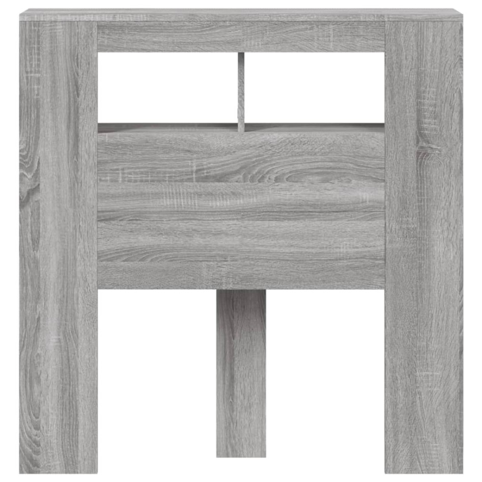 Cabecero LED madera ingeniería gris Sonoma 100x18,5x103,5