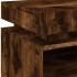 Mesita de noche con luces LED roble ahumado 40x39x48,5