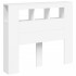 Cabecero con LED madera de ingeniería blanco 120x18,5x103,5