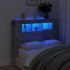 Cabecero LED madera ingeniería gris hormigón 120x18,5x103,5