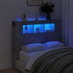 Cabecero LED madera ingeniería gris hormigón 120x18,5x103,5 cm