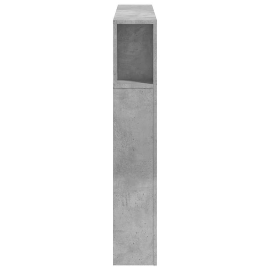 Cabecero LED madera ingeniería gris hormigón 120x18,5x103,5
