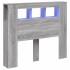 Cabecero LED madera ingeniería gris Sonoma 120x18,5x103,5