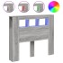 Cabecero LED madera ingeniería gris Sonoma 120x18,5x103,5