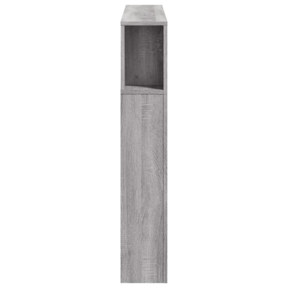 Cabecero LED madera ingeniería gris Sonoma 120x18,5x103,5