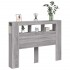 Cabecero LED madera ingeniería gris Sonoma 140x18,5x103,5