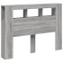 Cabecero LED madera ingeniería gris Sonoma 140x18,5x103,5