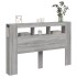 Cabecero LED madera ingeniería gris Sonoma 160x18,5x103,5