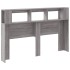 Cabecero LED madera ingeniería gris Sonoma 160x18,5x103,5