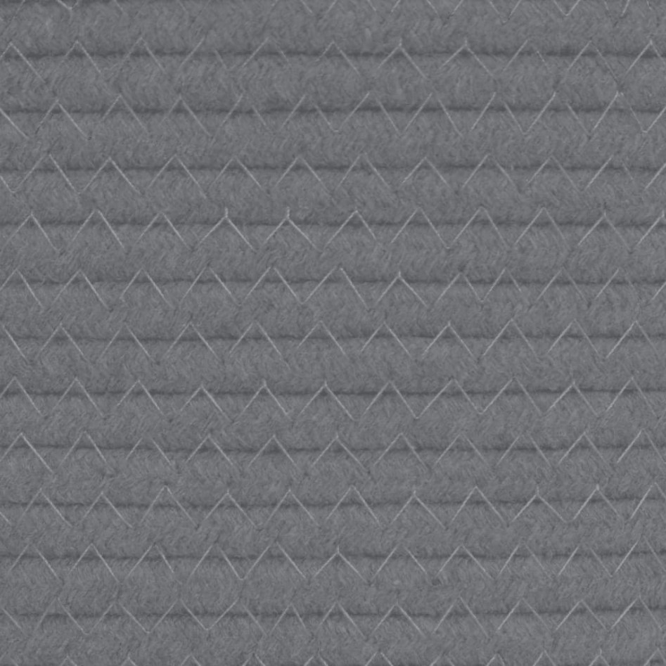 Cesta de almacenaje algodón gris y blanco Ø49x65
