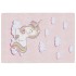Alfombra niños lavable antideslizante unicornio rosa 160x230