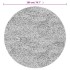 Alfombra lavable antideslizante gris Ø 200