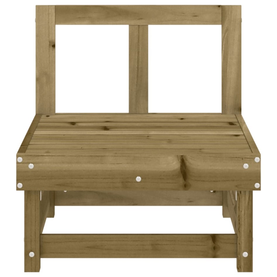 Sofá central de jardín madera maciza