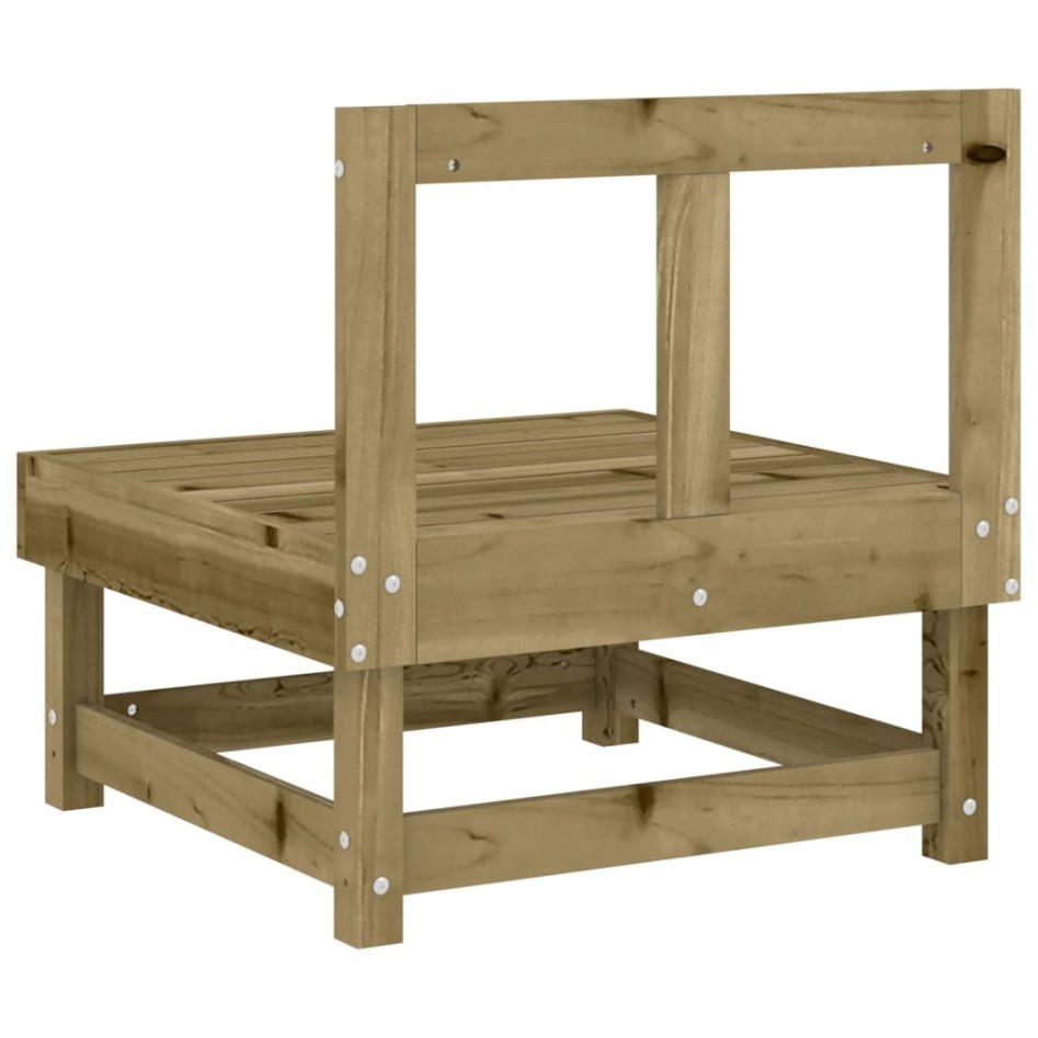 Sofá central de jardín madera maciza