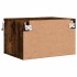 Mesitas de noche de pared con luces LED 2 uds roble