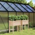 Jardineras de exterior con patas 2 uds madera maciza de