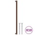 Tiradores para armarios 10 uds acero inoxidable bronce 480