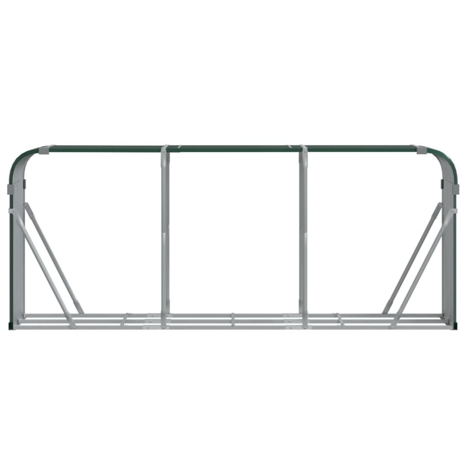Leñero de acero galvanizado verde 234x45x100
