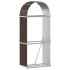 Leñero de acero galvanizado marrón 80x45x190
