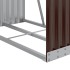 Leñero de acero galvanizado marrón 80x45x190