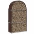 Leñero de acero galvanizado marrón 120x45x210