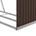 Leñero de acero galvanizado marrón 120x45x210
