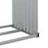 Leñero de acero galvanizado marrón 120x45x210