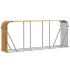 Leñero de acero galvanizado marrón claro 234x45x100