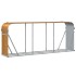 Leñero de acero galvanizado marrón claro 234x45x100