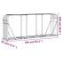 Leñero de acero galvanizado marrón claro 234x45x100