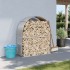 Leñero de acero galvanizado gris claro 120x45x140