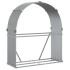 Leñero de acero galvanizado gris claro 120x45x140