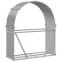 Leñero de acero galvanizado gris claro 120x45x140