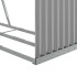 Leñero de acero galvanizado gris claro 120x45x140